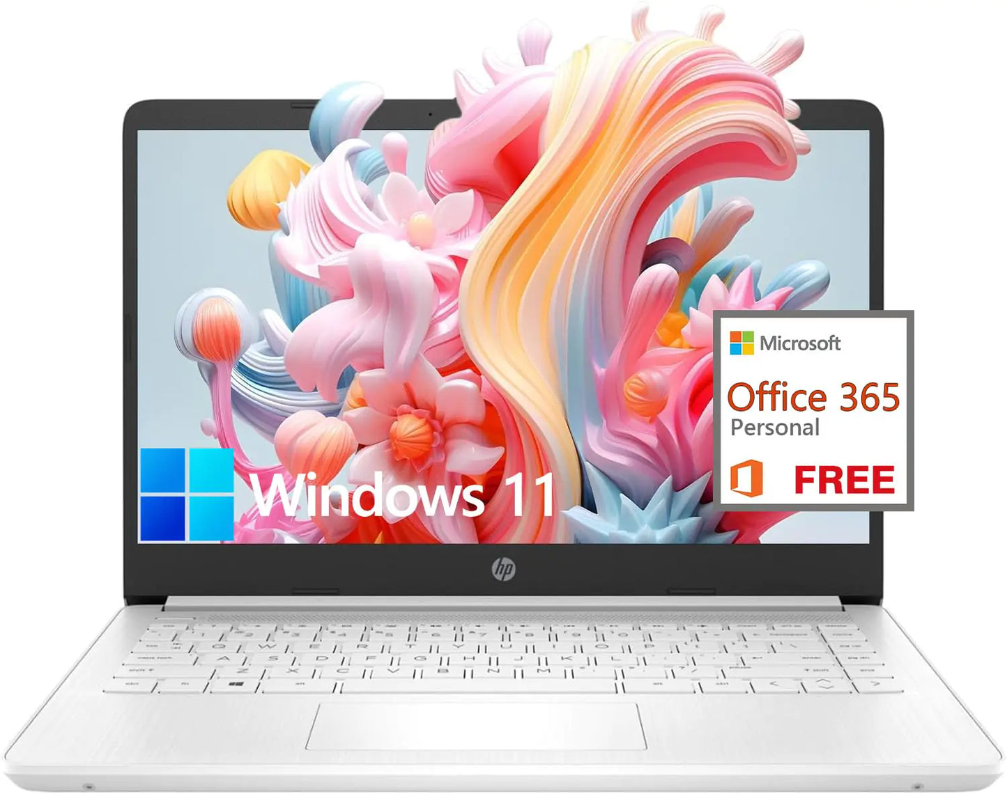 HP Slim 14-inch White Notebook - Intel, 8GB RAM, 192GB Storage