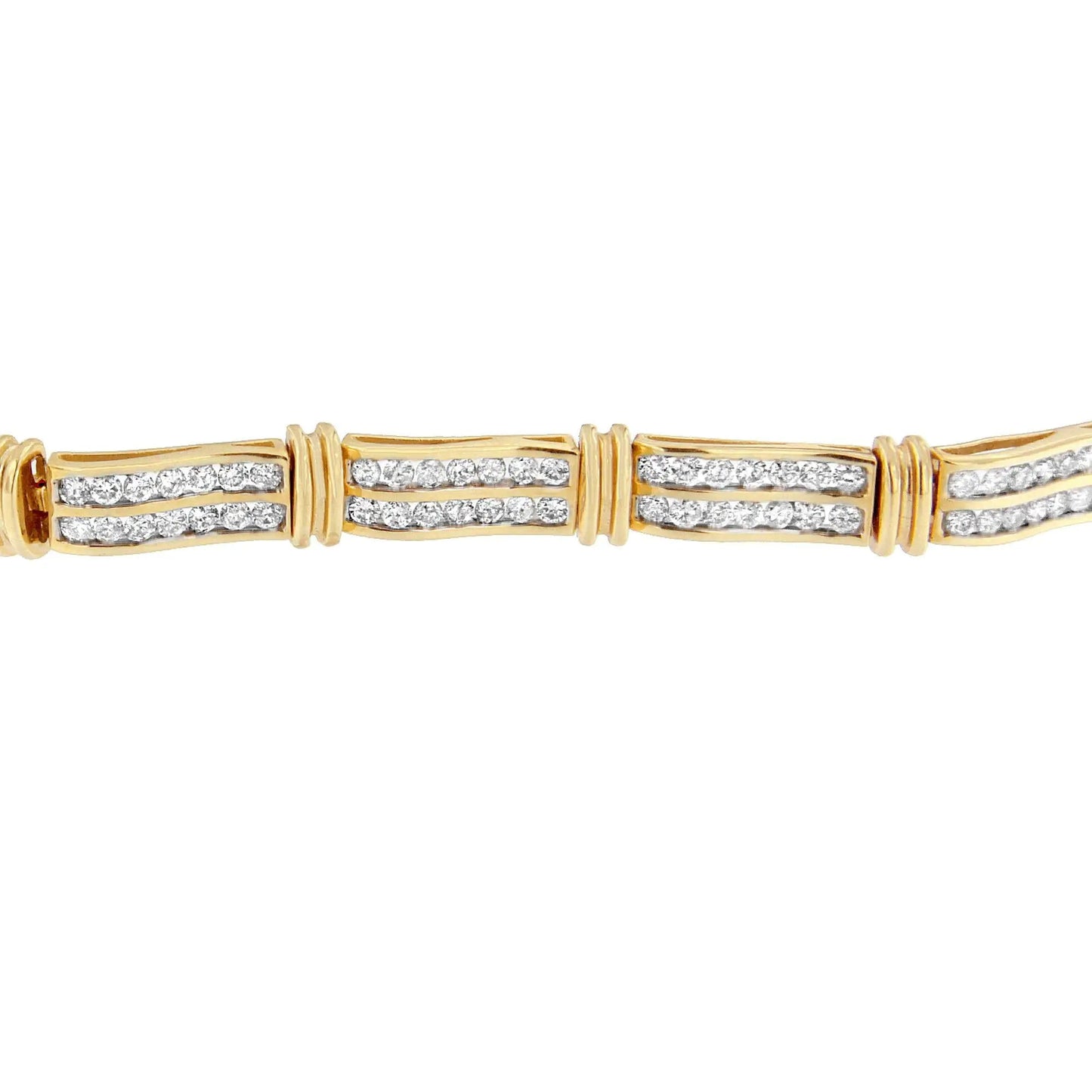 14K Yellow Gold Round-Cut Diamond Bracelet (5.35 cttw, H-I Color, I1-I2 Clarity) WEM Support (www.WEM.support)