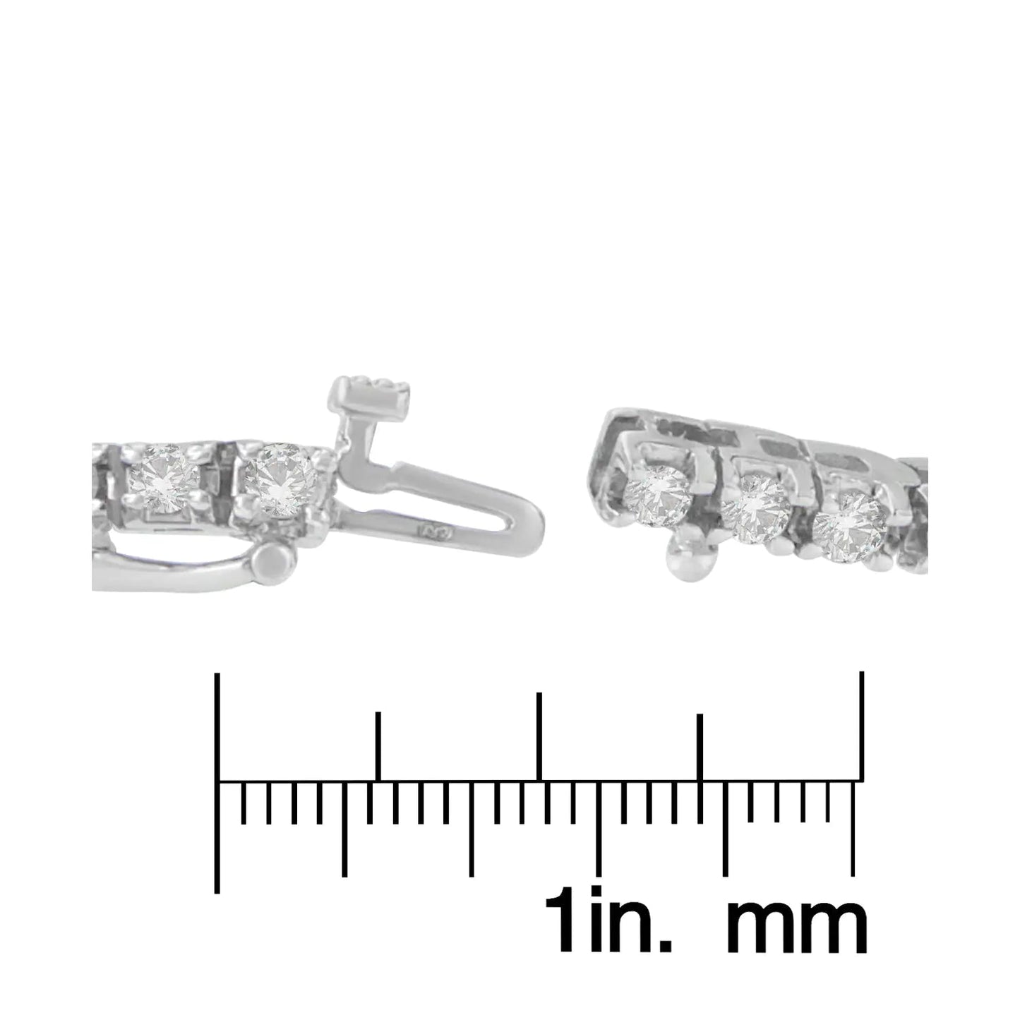 14K White Gold Round-Cut Diamond Tennis Bracelet (4.00 cttw, I-J Color, I2-I3 Clarity) WEM Support (www.WEM.support)