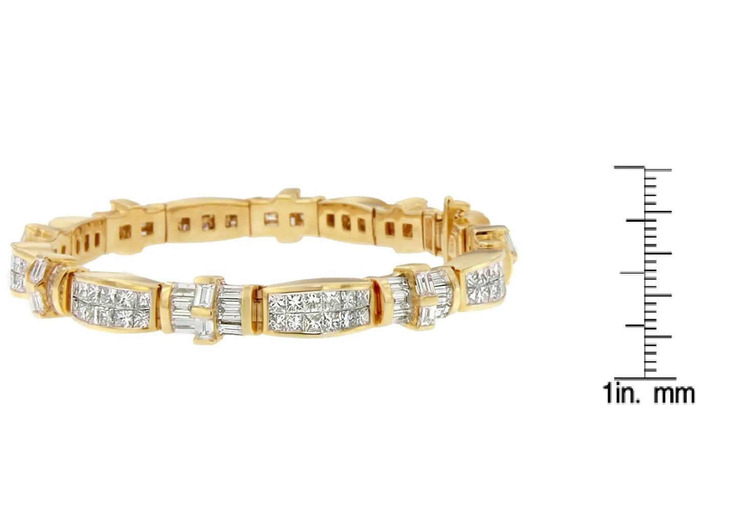 14K Yellow Gold Multi--Cut Diamond Ties of Love Eternity Bracelet(11.25 cttw,G-H Color,VS1-VS2 Clarity) WEM Support (www.WEM.support)
