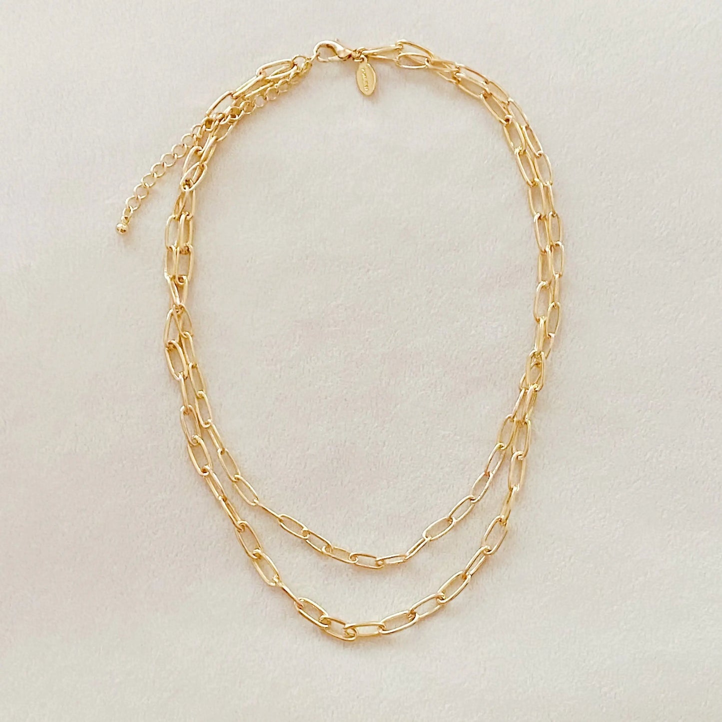 Double The Gold Chain Link Necklace WEM Support (www.WEM.support)