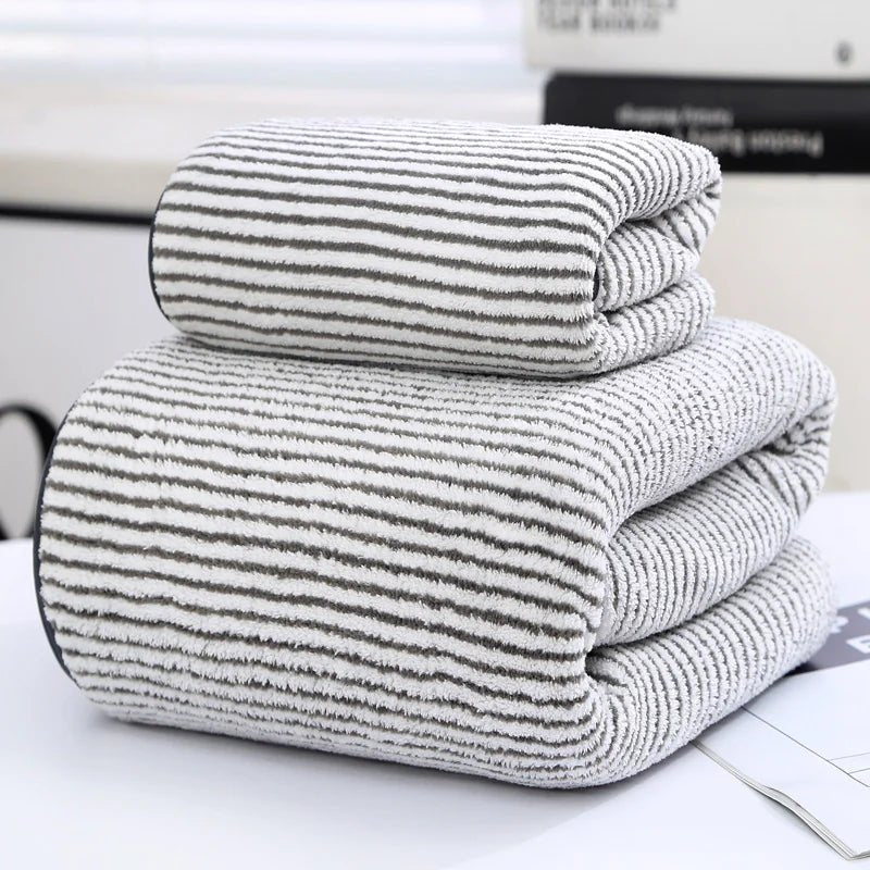Bamboo Charcoal Coral Fleece Towel Duo - Catch Cards