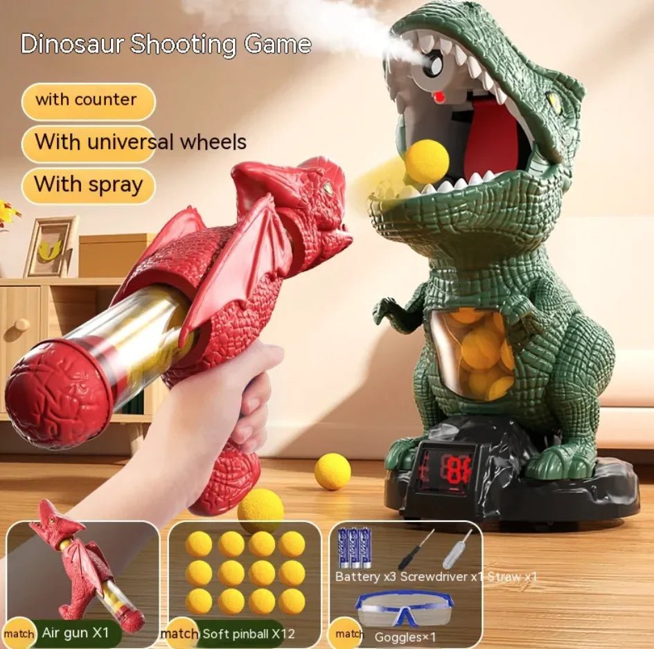 Dinosaur Shooting Air - Powered Soft Bullet Game - Catch Cards