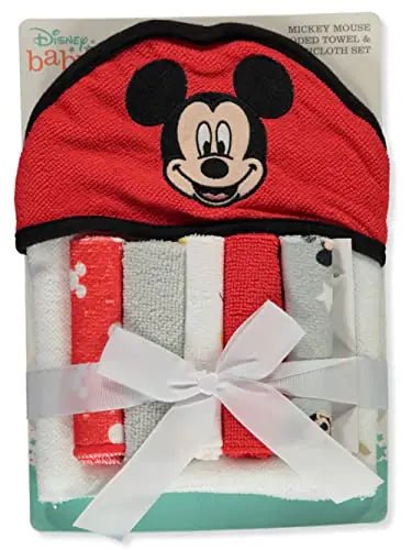 Disney Baby Mickey Hooded Towel & Washcloth Bundle - Catch Cards