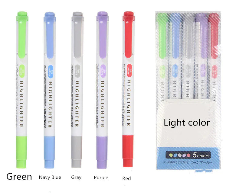 Double-Ended Highlighter Pen Set WEM Support (www.WEM.support)
