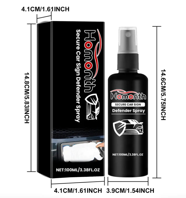 Secure Car Sign Defender Spray WEM Support (www.WEM.support)