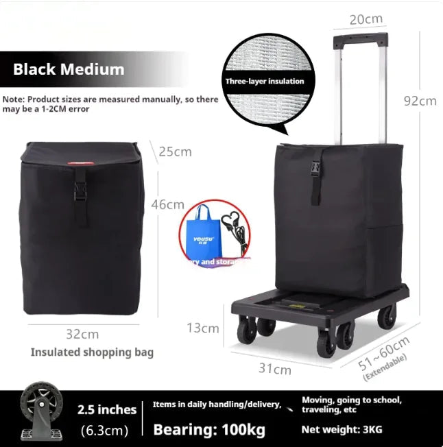 Fold Portable Hand Trolley WEM Support (www.WEM.support)