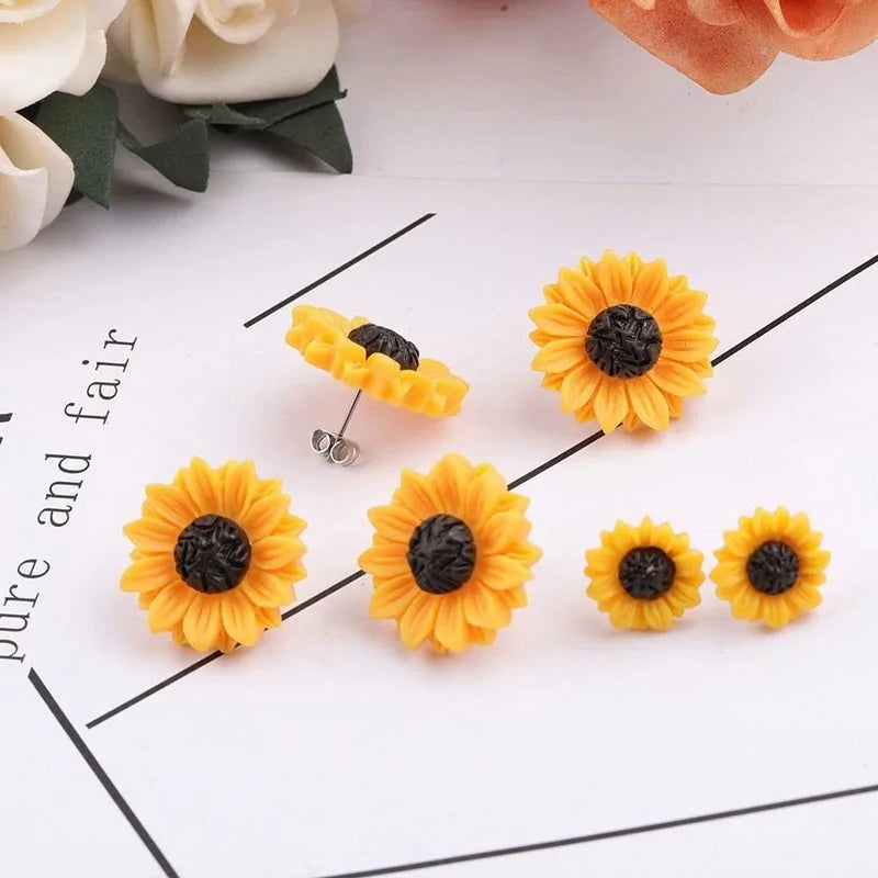 Sunflower (you are my sunshine) Stud Earrings WEM Support (www.WEM.support)
