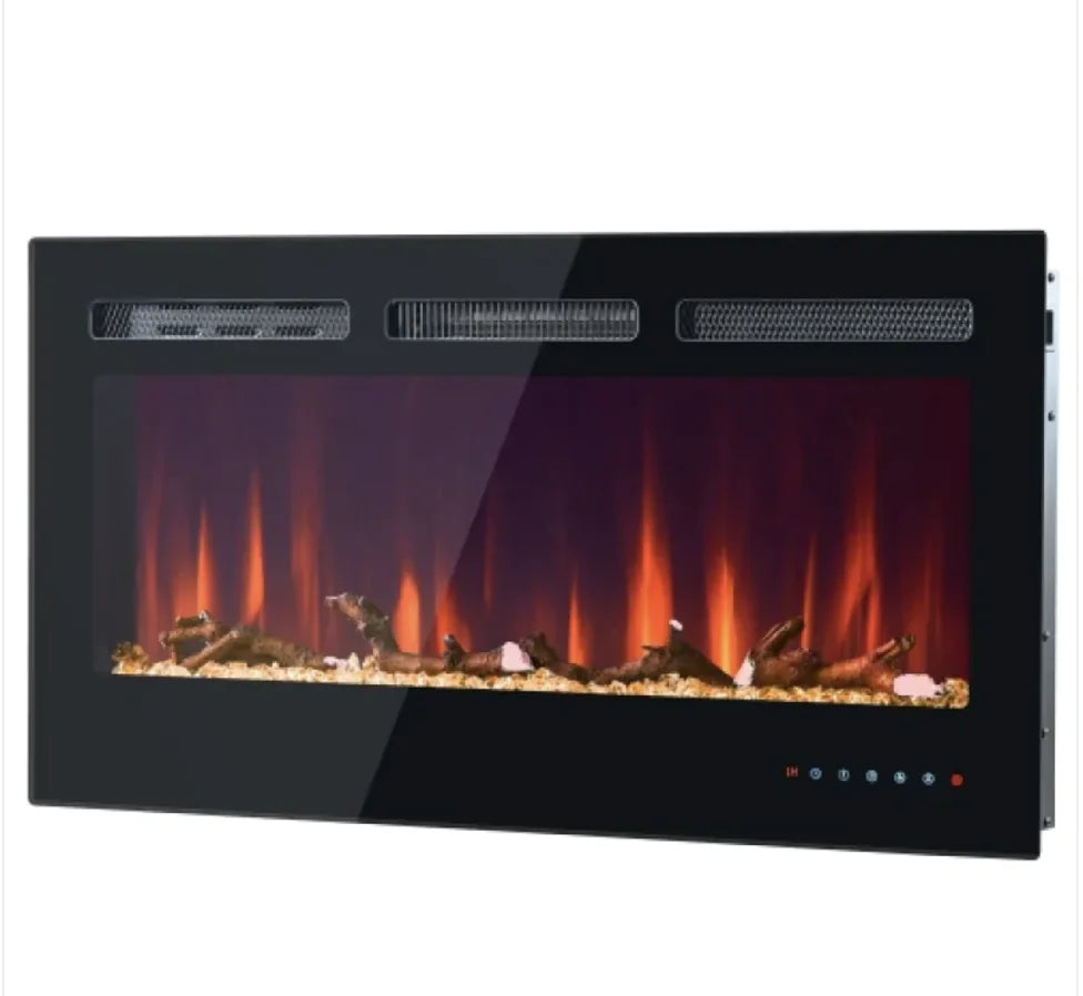 Wall-Mounted & Built-In Glass Electric Fireplace WEM Support (www.WEM.support)