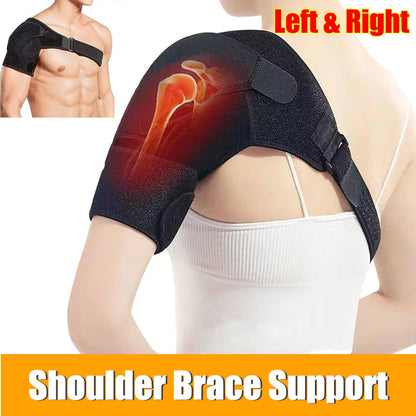 Shoulder Brace Support Compression Sleeve Torn Rotator Cuff AC Joint Pain Relief WEM Support (www.WEM.support)