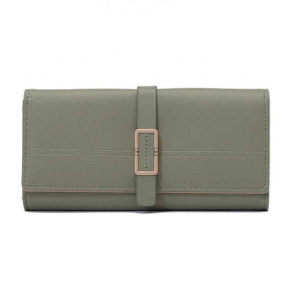 Tri-fold Clutch with Long Metal Buckle Design HejK.com Marketplace LLC