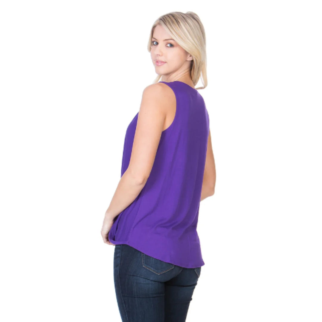 Sleeveless Loose Top -Purple WEM Support (www.WEM.support)