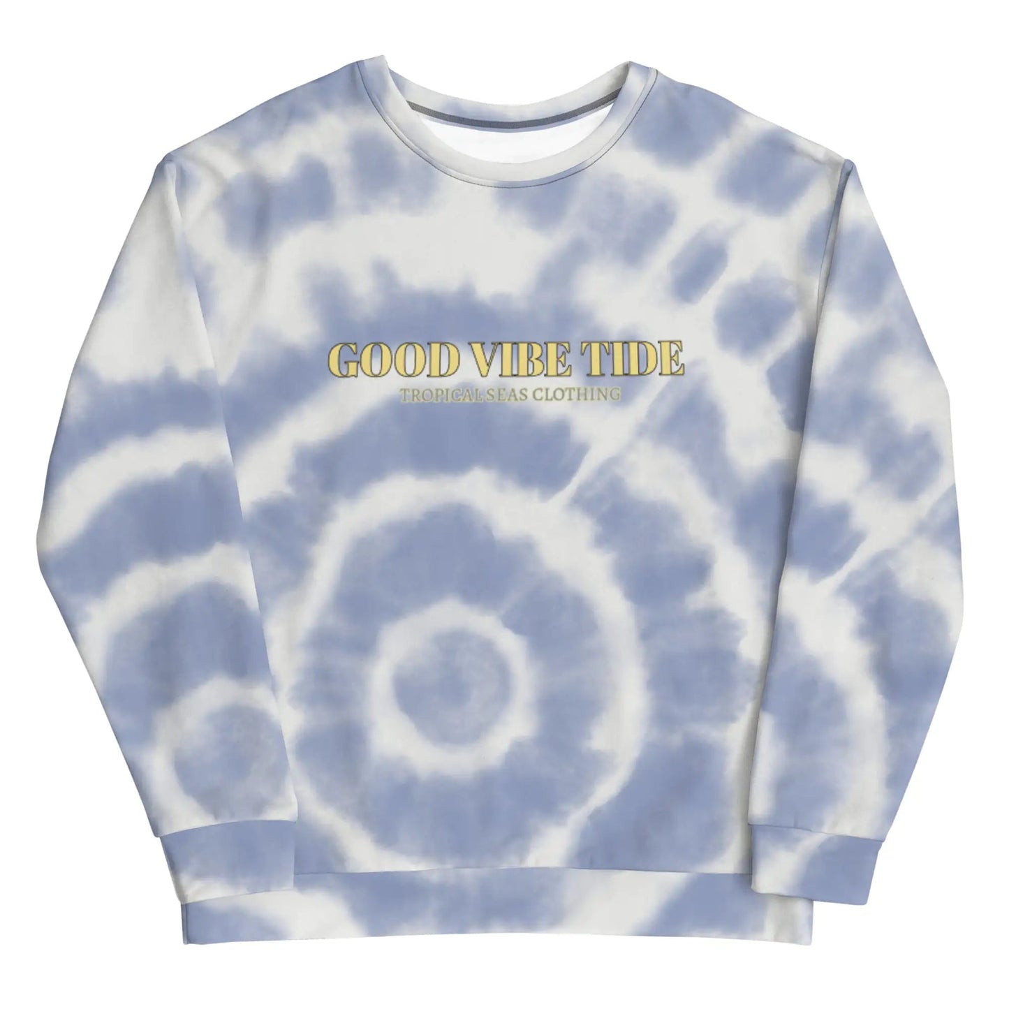 Blue Tie-Dye Vibe Tropical Sweatshirt WEM Support (www.WEM.support)