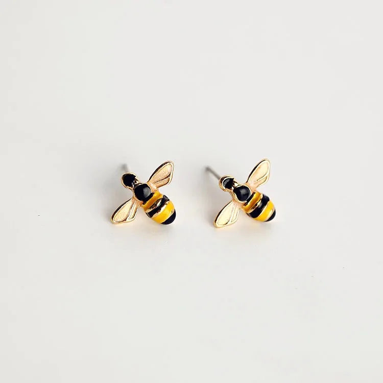 Dainty Bee Stud earrings WEM Support (www.WEM.support)