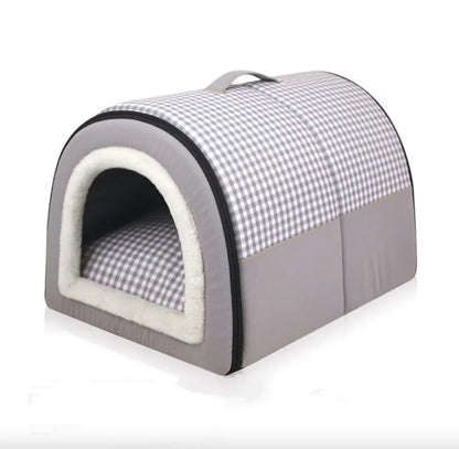 Winter Thickened Semi-Enclosed Pet Bed WEM Support (www.WEM.support)