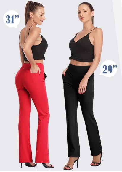 Women's Knitted Flared Pants with Side Pockets WEM Support (www.WEM.support)