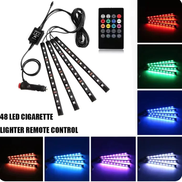 Luzes de LED Controladas por Música para Pés de Carro WEM Support (www.WEM.support)