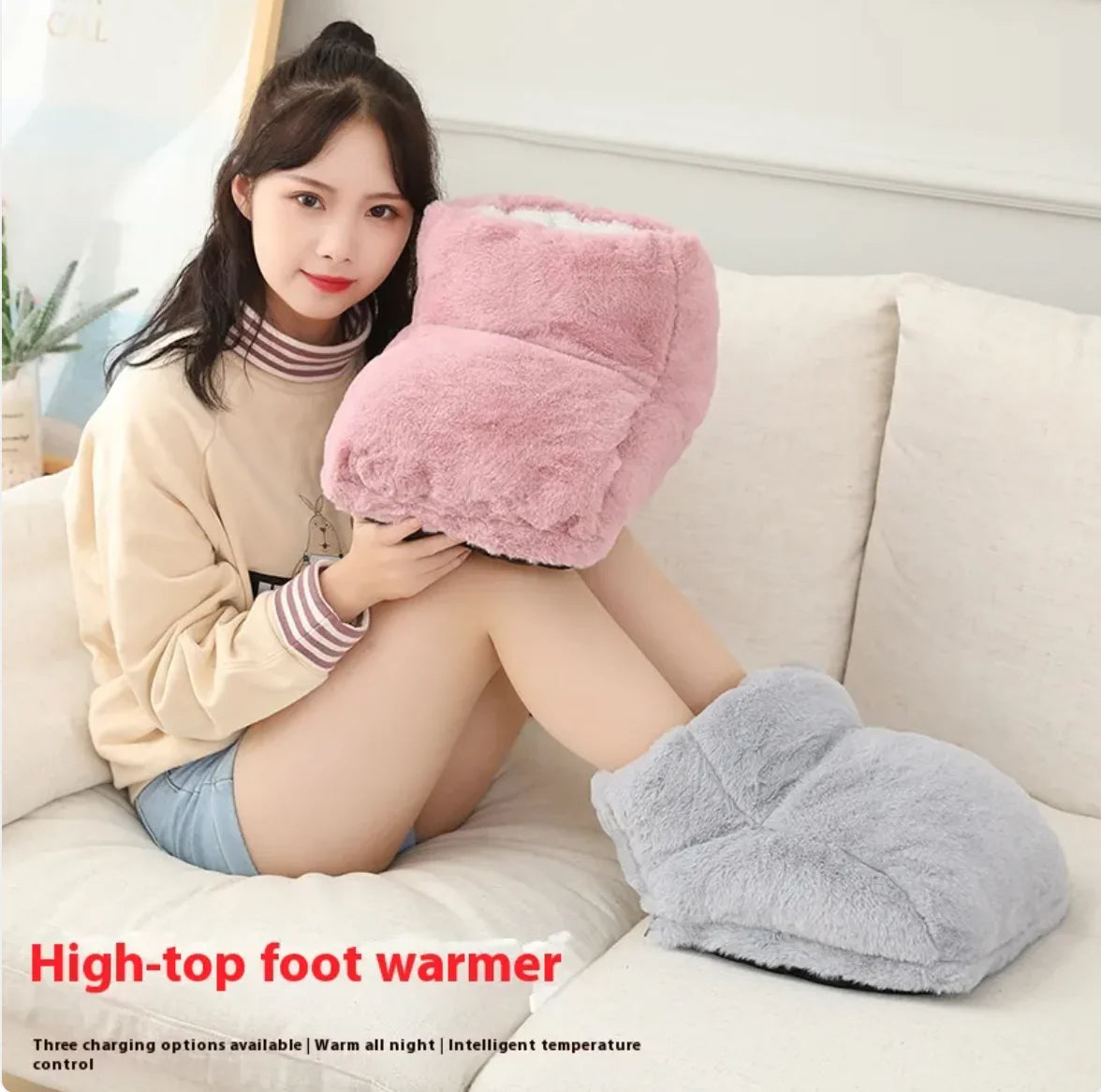 Electric Rabbit Fur Foot Warmer WEM Support (www.WEM.support)