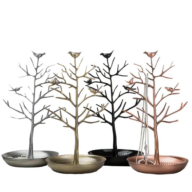 Creative Metal Jewelry Display Stand with Bird Design