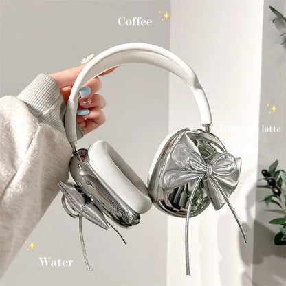 Electroplated Three-dimensional Bow Headphone Case WEM Support (www.WEM.support)