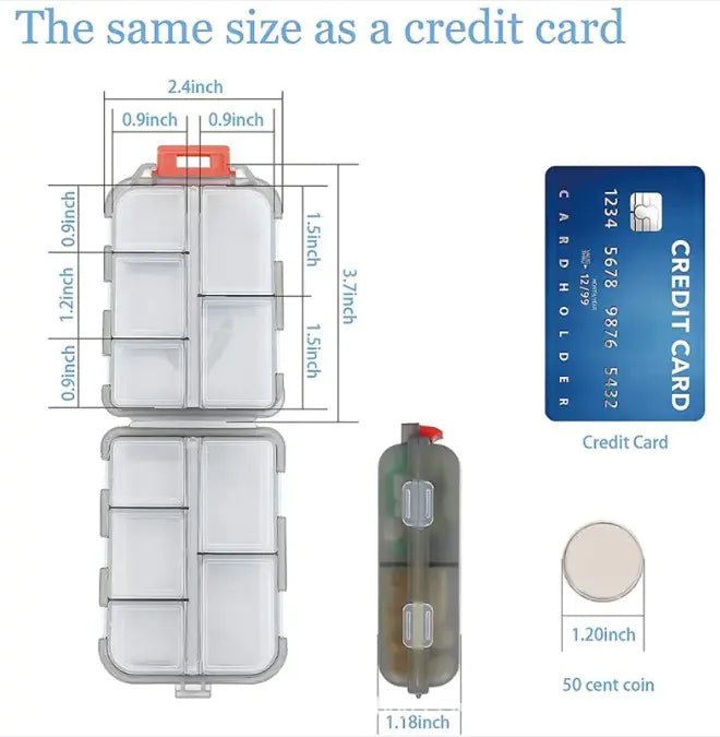 10 Grids Pill Organize Storage - Catch Cards