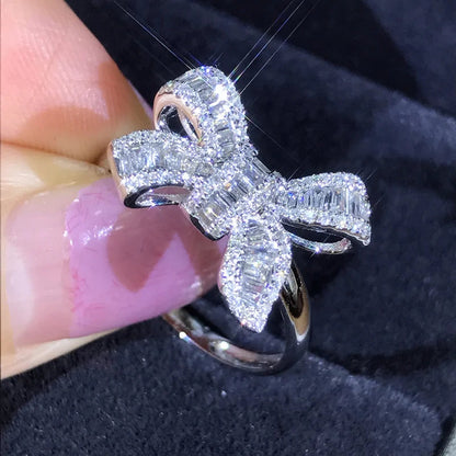 Handmade Bowknot Silver Ring WEM Support (www.WEM.support)