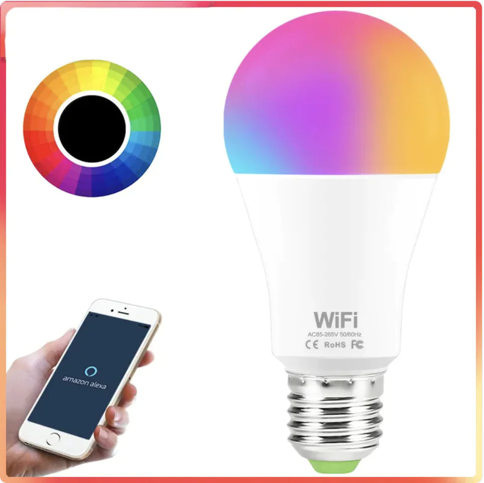 15W WiFi Smart RGB LED Light Bulb WEM Support (www.WEM.support)