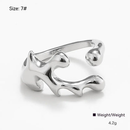 Irregular Metal Ring for Women - Unique Design