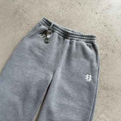 Solid Color Zipper Sweatpants WEM Support (www.WEM.support)