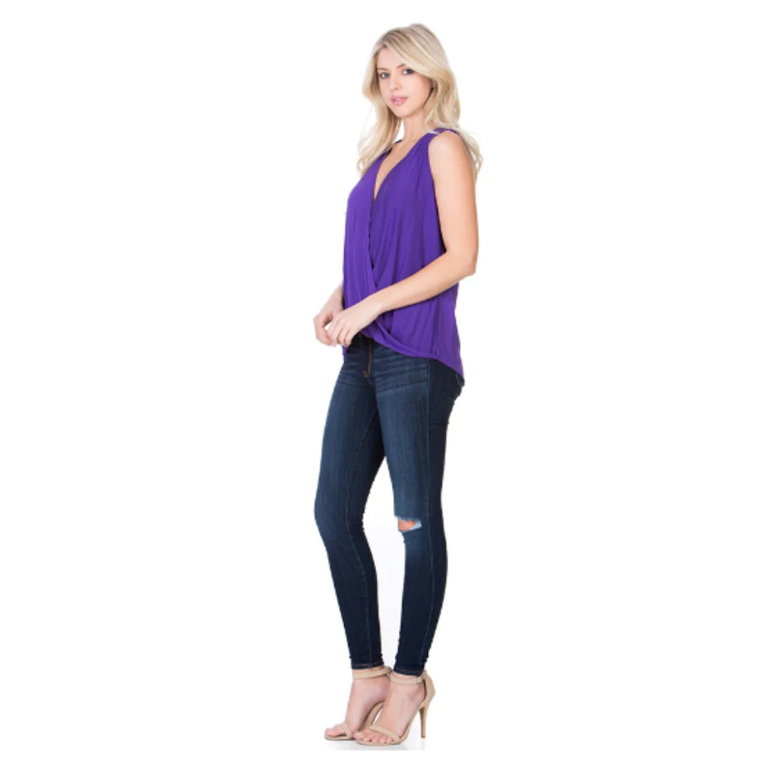 Sleeveless Loose Top -Purple WEM Support (www.WEM.support)