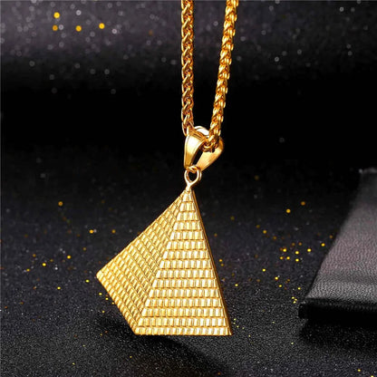 Egyptian Pyramid Pendant Charm Necklace WEM Support (www.WEM.support)