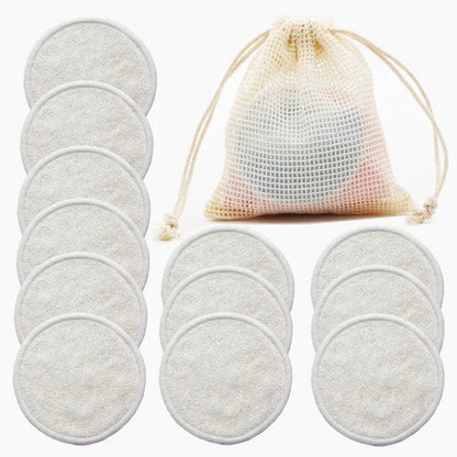 12-Pack Reusable Cotton Makeup Remover Pads – Washable & Eco-Friendly HejK.com