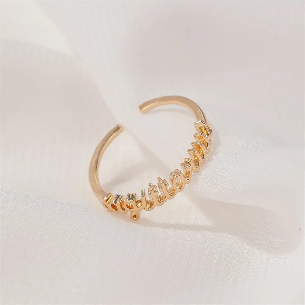 Thin Open Gold Zodiac Rings WEM Support (www.WEM.support)