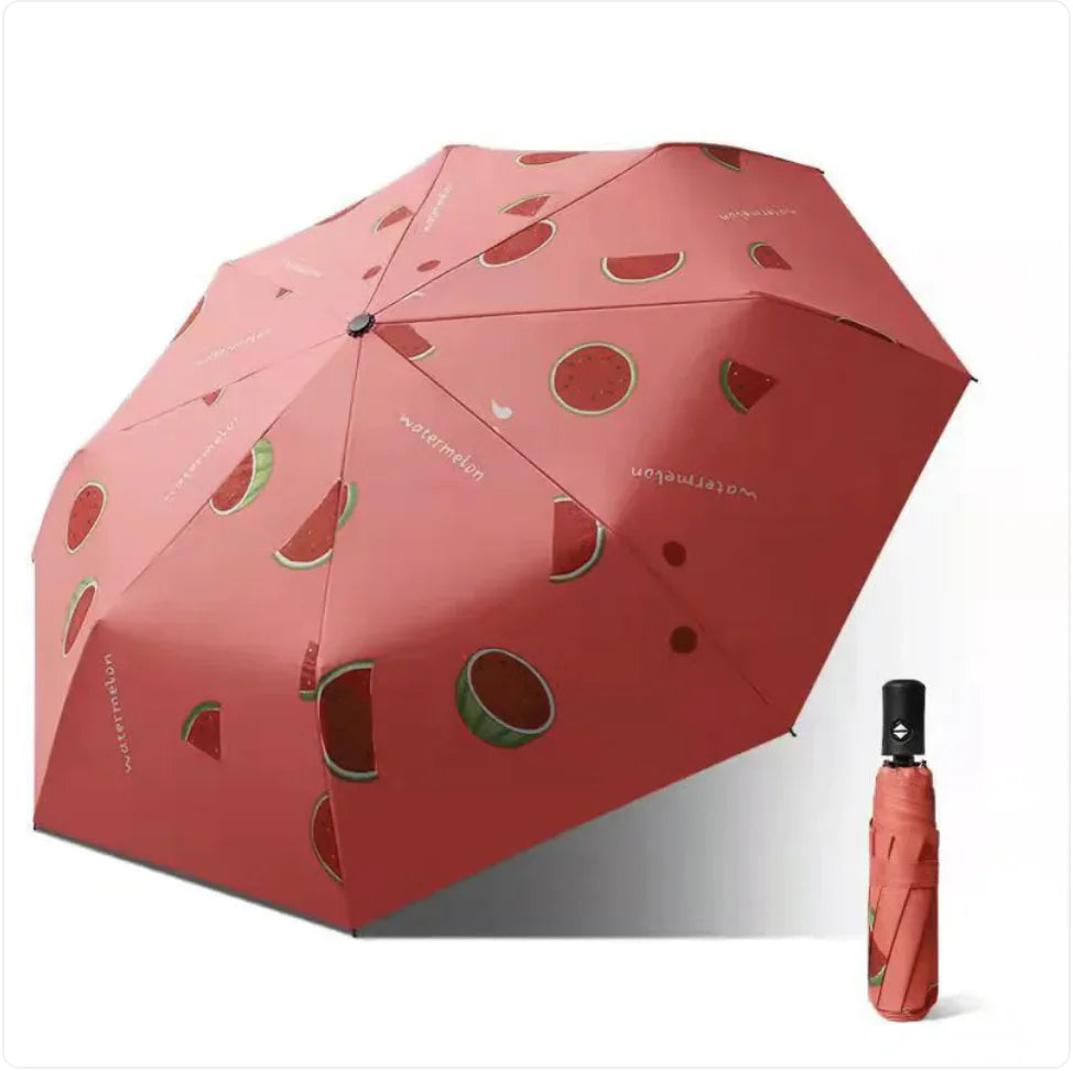 Black Folding Automatic Umbrella – UV Protection