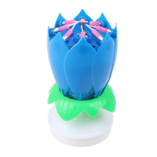 Vela de Aniversário Musical de Lótus WEM Support (www.WEM.support)