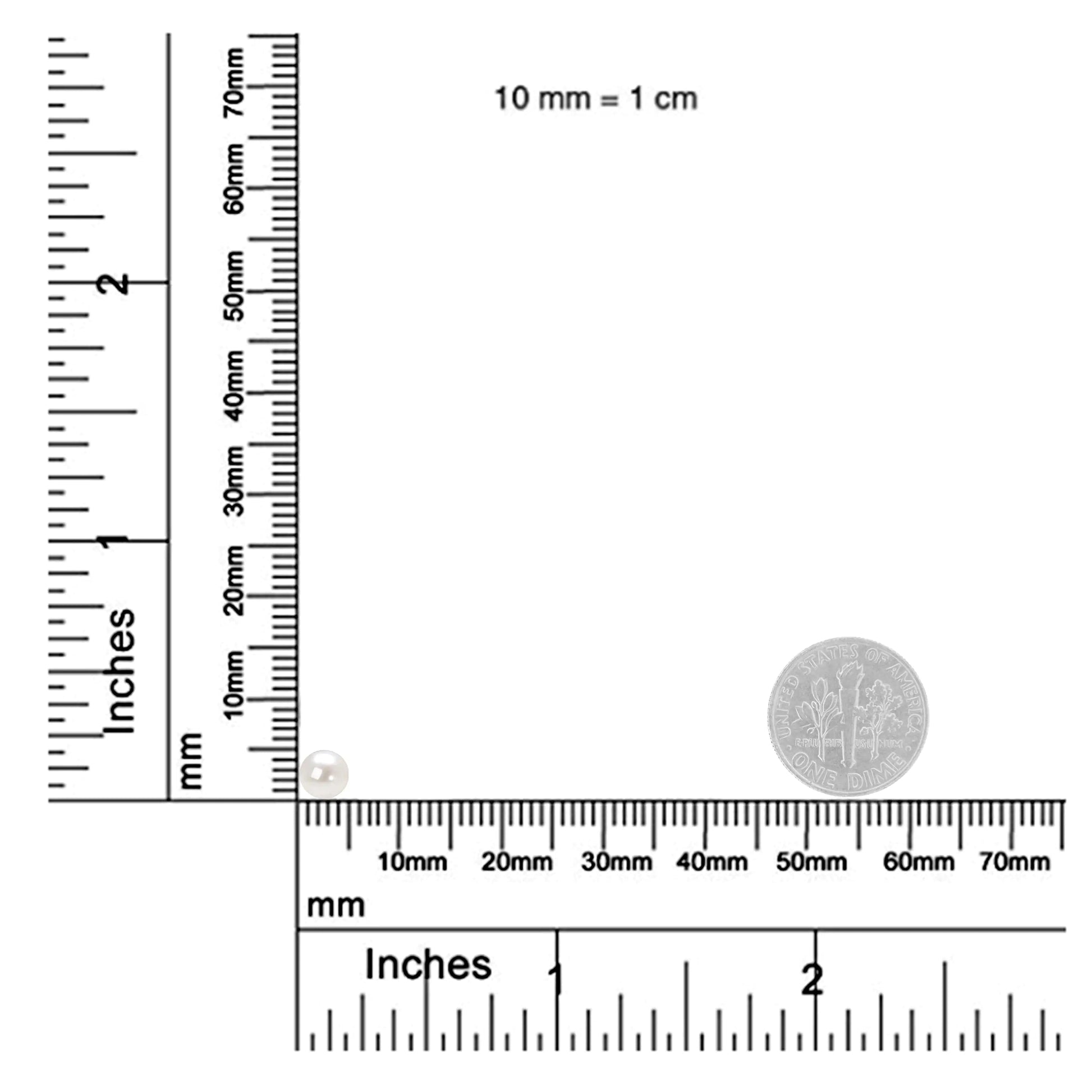 14K Gold Round White Saltwater Akoya Cultured Pearl Stud Earrings AAA+ Quality - Choice of MM Size WEM Support (www.WEM.support)