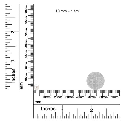 14K Gold Round White Saltwater Akoya Cultured Pearl Stud Earrings AAA+ Quality - Choice of MM Size WEM Support (www.WEM.support)