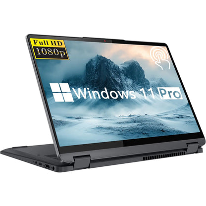 Lenovo IdeaPad Flex 5i 14" FHD Touchscreen Laptop 2-in-1 Convertible Business Laptop Intel Core i3-1215U 8GB RAM 256GB SSD Intel UHD Graphics Long Battery Life Windows 11 Pro - Storm Grey