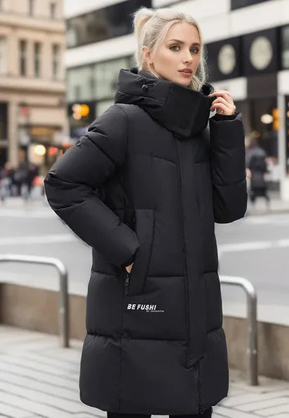 Women's Fashion Simple Thickened Cotton Padded Coat WEM Support (www.WEM.support)