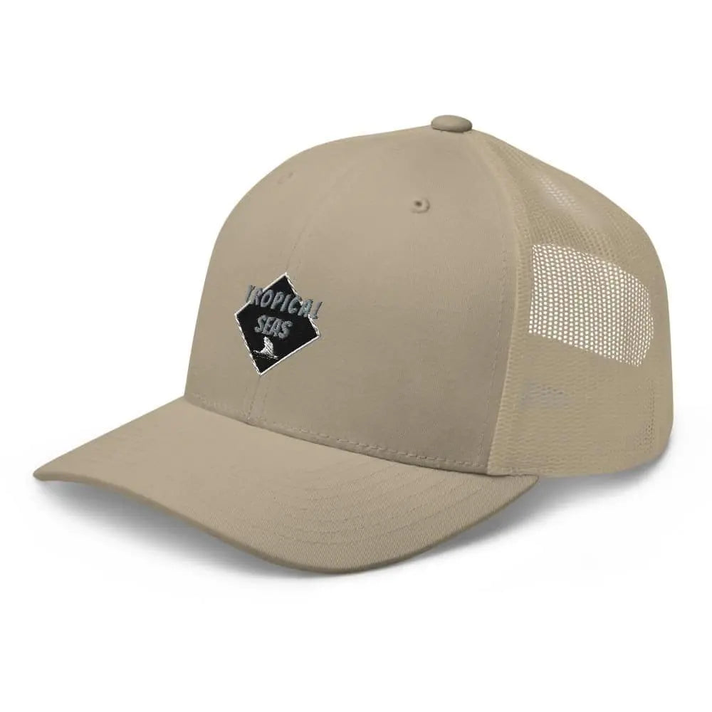Tropical Seas Shark Fin Trucker Hat WEM Support (www.WEM.support)