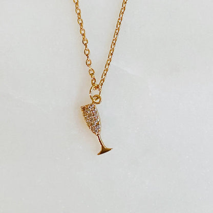 Cheers To Happily Ever After Necklace WEM Support (www.WEM.support)