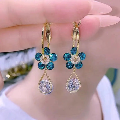 Opal Flower Tassel Earrings Set WEM Support (www.WEM.support)