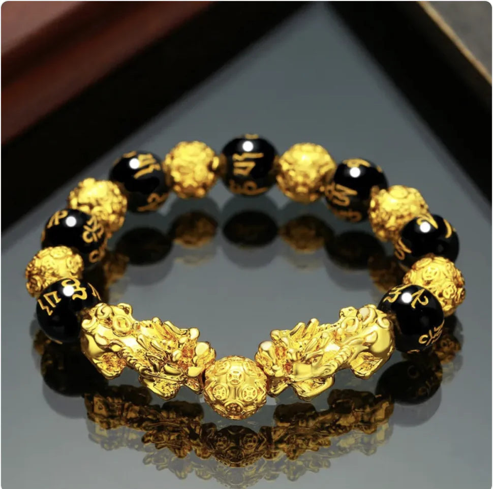 Vietnam Sand Gold Obsidian Bracelet for Men and Women WEM Support (www.WEM.support)