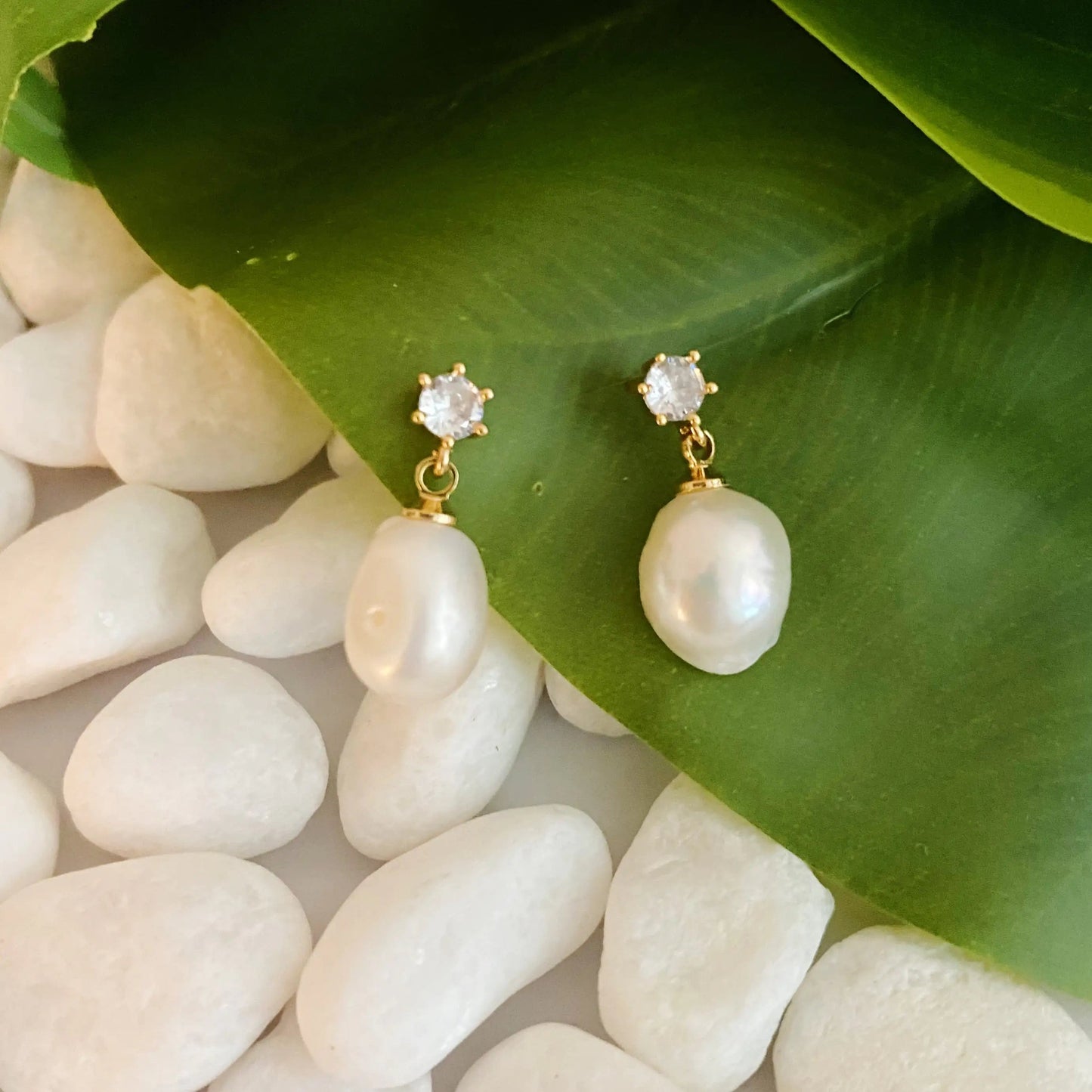 Classy Freshwater Pearl Dangle Earrings WEM Support (www.WEM.support)