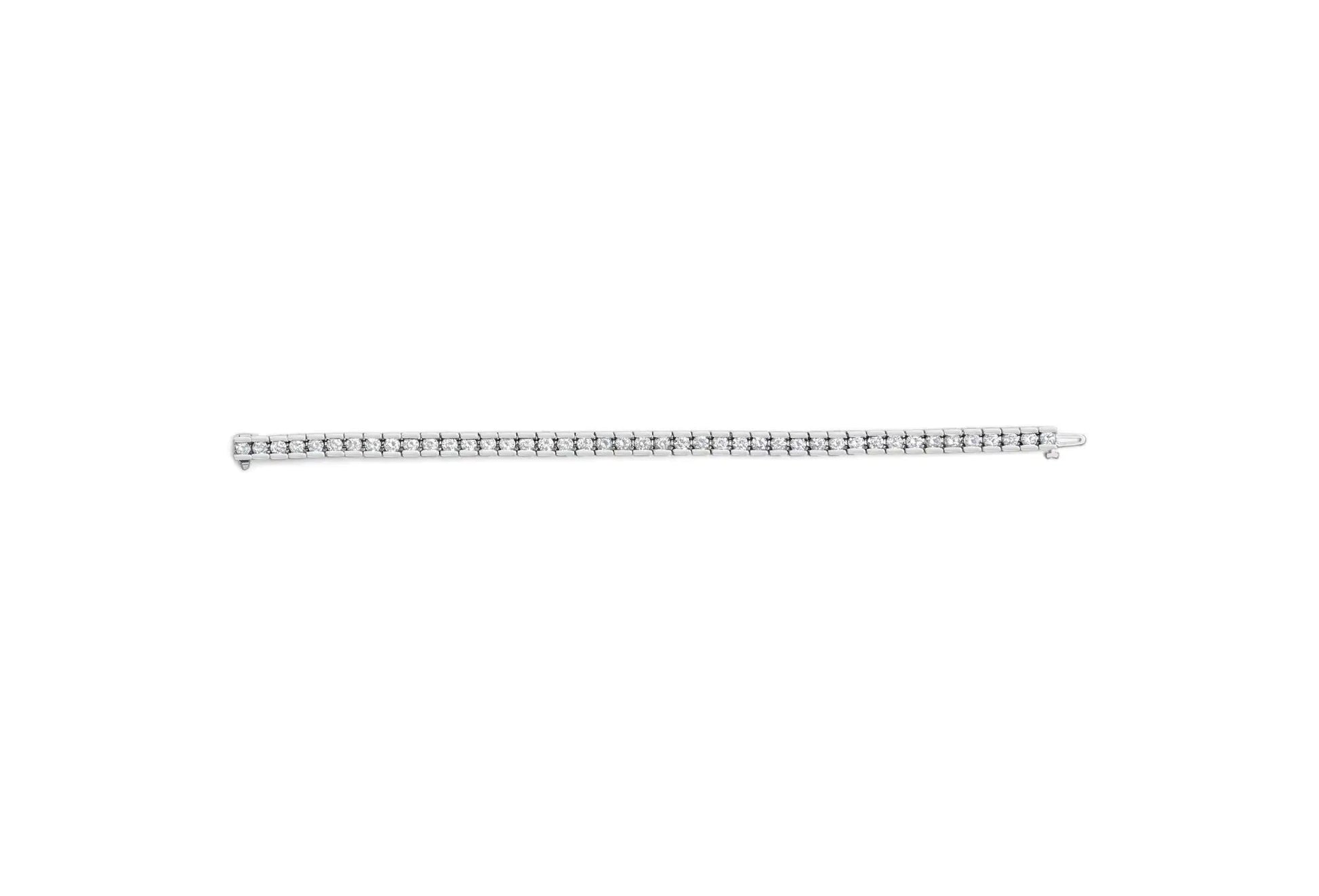 IGI Certified 14K White Gold 6.0Cttw Channel Set Round Diamond Tennis Bracelet (I-J Color, I1-I2 Clarity) - 7" Inches WEM Support (www.WEM.support)