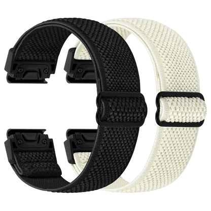 22mm Watch Bands for Garmin Fenix 8 47mm/Fenix E 47mm/Fenix 7/Fenix 7 Pro/Fenix 6/Fenix 6 Pro/Fenix 5/5 Plus/Instinct 2/Epix Gen 2/Approach S62/S60 Band, Quickfit Elastic Nylon Strap Wristband - Catch Cards