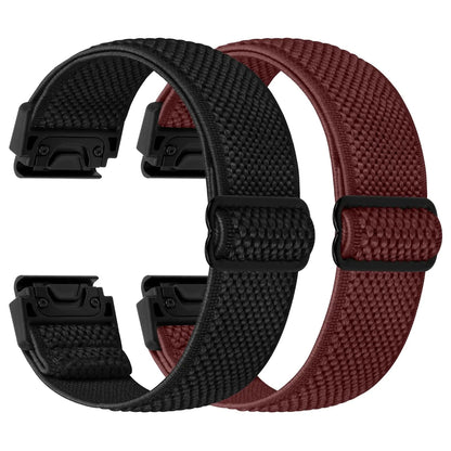 22mm Watch Bands for Garmin Fenix 8 47mm/Fenix E 47mm/Fenix 7/Fenix 7 Pro/Fenix 6/Fenix 6 Pro/Fenix 5/5 Plus/Instinct 2/Epix Gen 2/Approach S62/S60 Band, Quickfit Elastic Nylon Strap Wristband - Catch Cards
