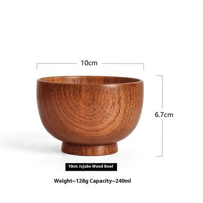 Solid Wood Soup & Noodle Bowl