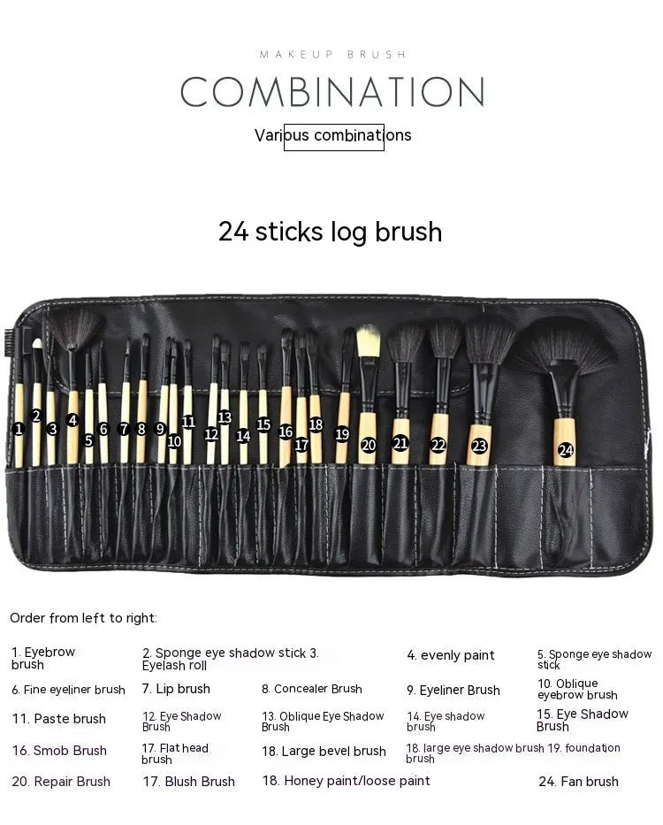24 Pcs Professional Makeup Brush Set - Catch Cards