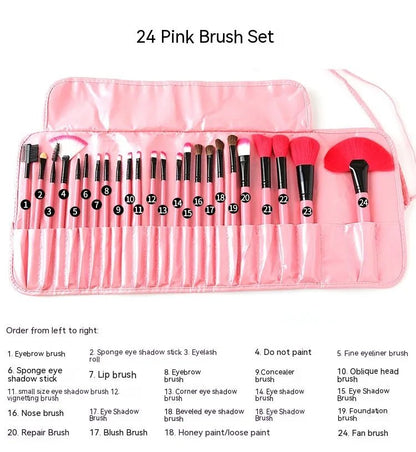24 Pcs Professional Makeup Brush Set - Catch Cards